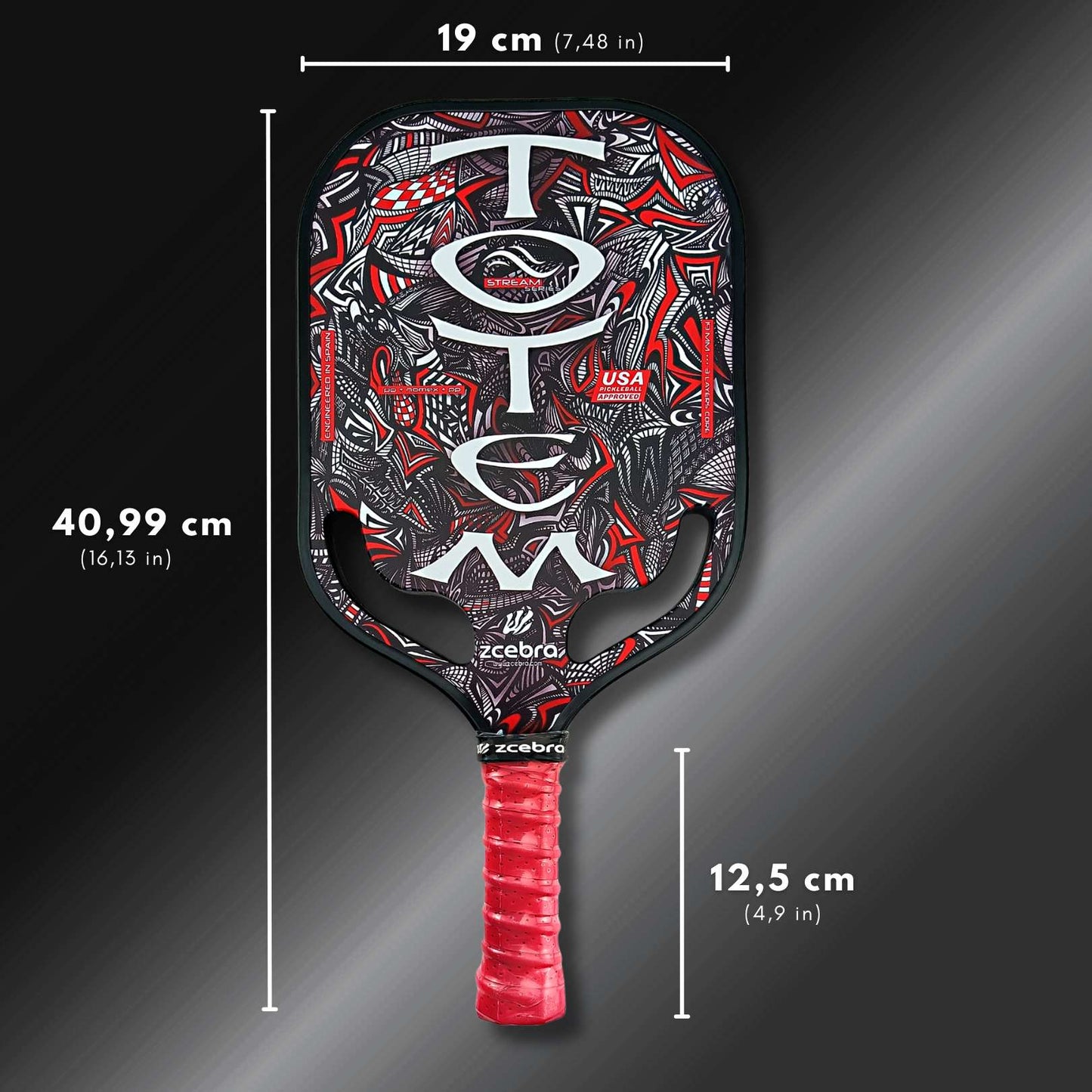 Zcebra Totem stream pickleball bat - Incl. neoprene cover