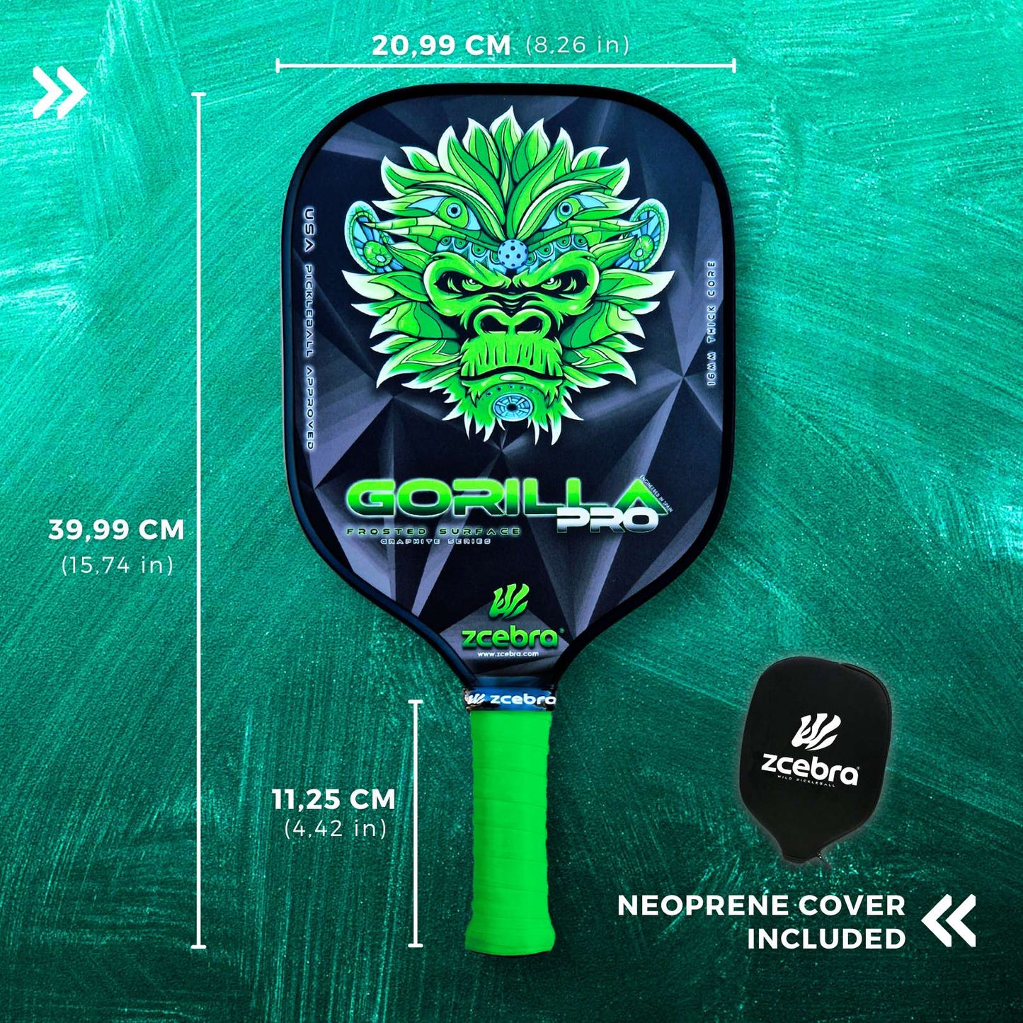Zcebra Gorilla PRO - Green - Incl. neopren cover