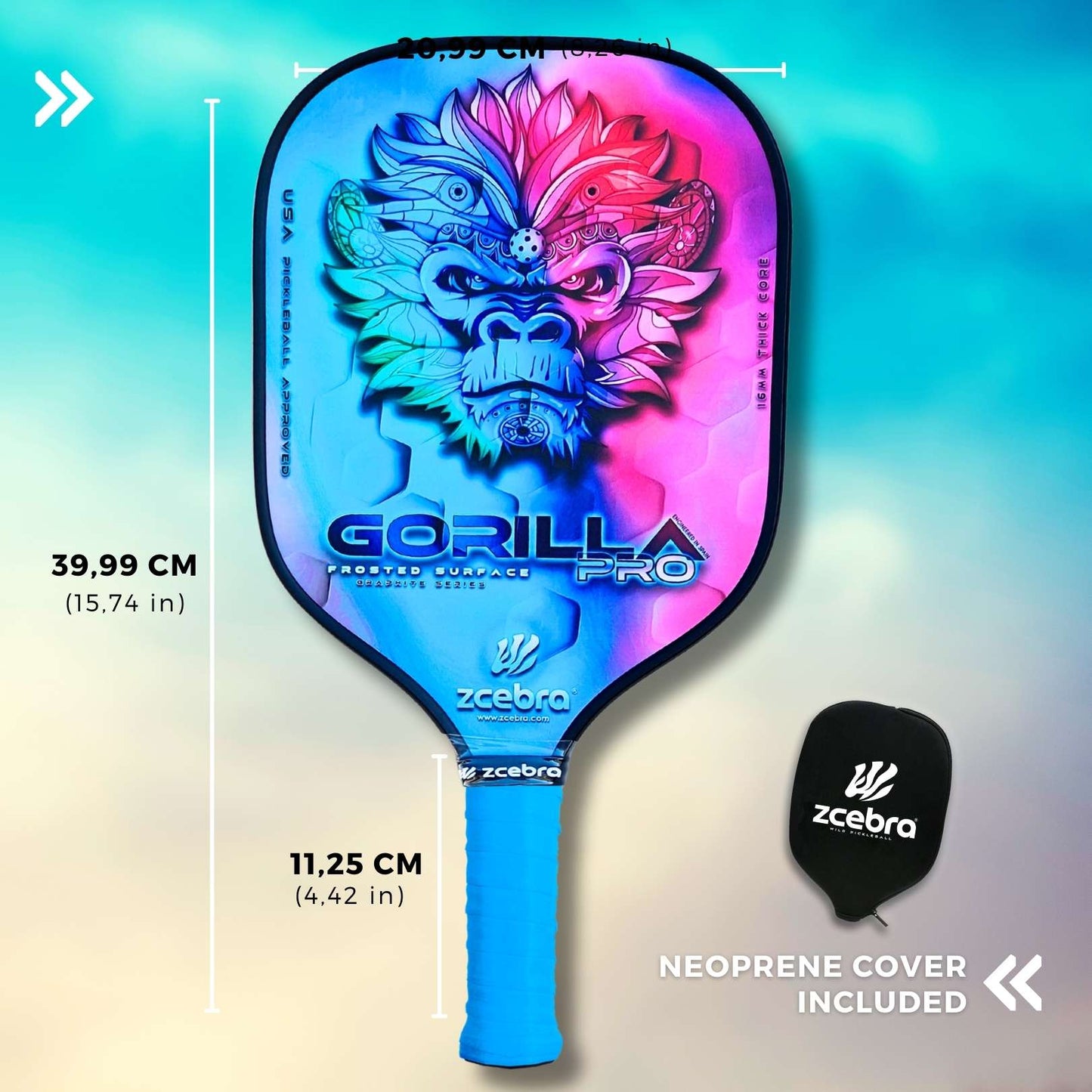 Zcebra Gorilla PRO - Rainbow - Incl. neopren cover