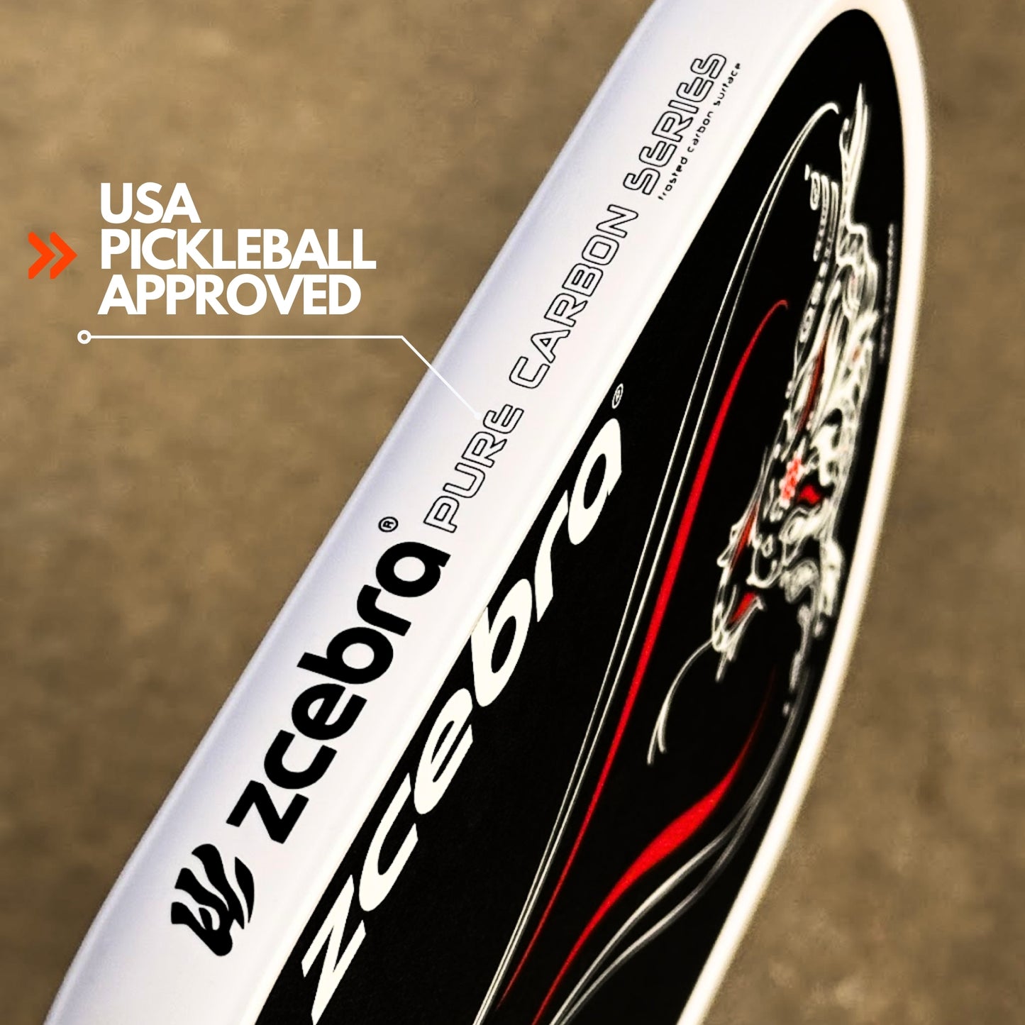 Zcebra Black Mamba black/red pickleballbat - Incl. cover