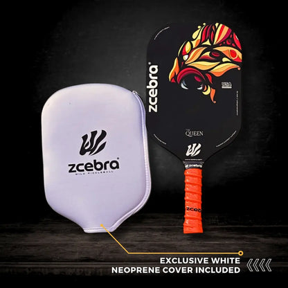 Zcebra The Queen pickleballbat sort/orange - Incl. neopren cover