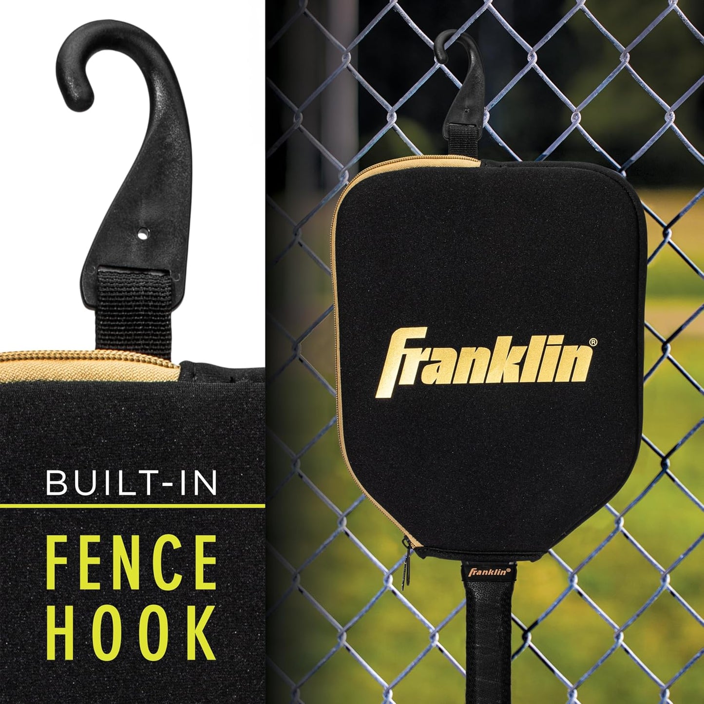 Franklin Single Paddle Cover black/gold