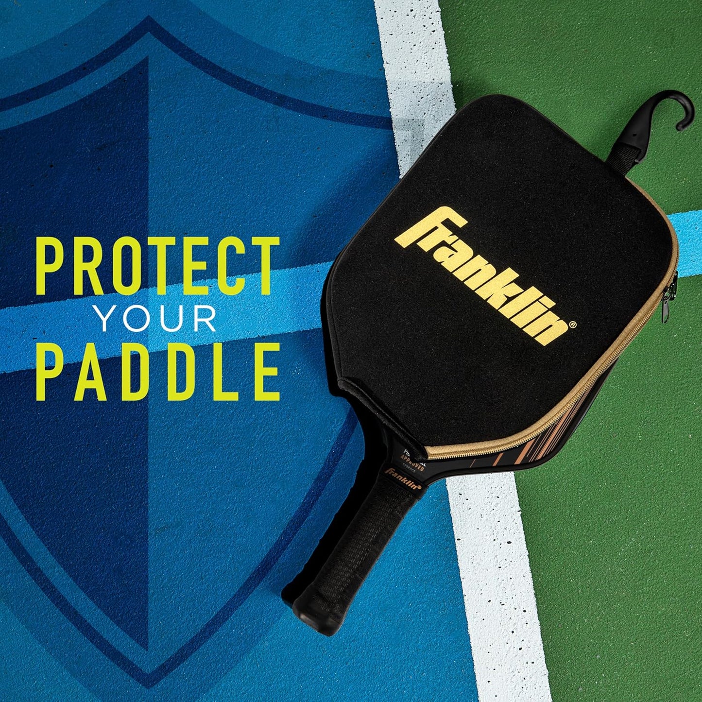 Franklin Single Paddle Cover black/gold