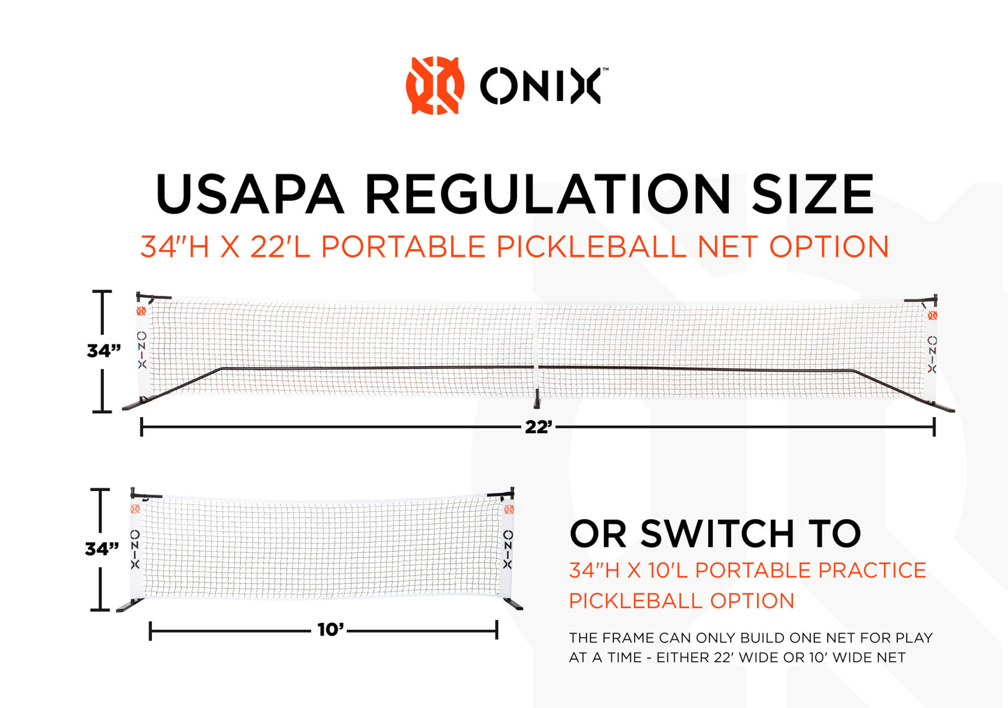Onix 2 i 1 pickleballnet